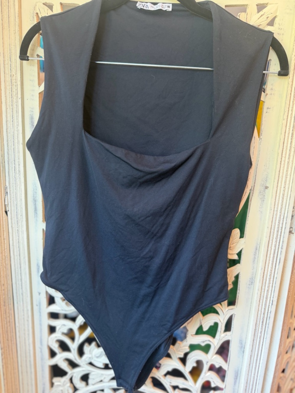 Zara Black Sleeveless Bodysuit